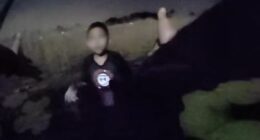 Officer pulls missing boy from freezing pond and reunites him with dad