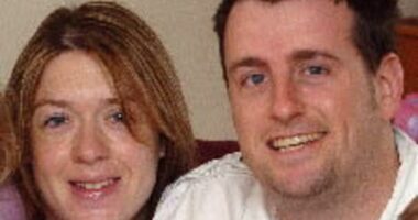 Pictured: Husband and ex-wife he is accused of drugging and raping