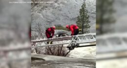 Pineapple express storm: Northern California crews rescue baby from home surrounded by raging river