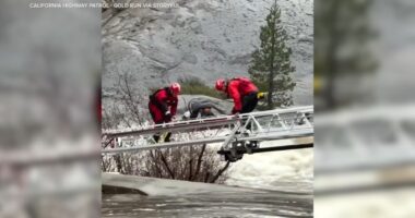 Pineapple express storm: Northern California crews rescue baby from home surrounded by raging river
