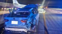 Plane crash-lands on top of Toyota on Florida freeway following engine trouble