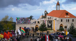 Pope in Lebanon prays for peace at tomb of saint revered by Christians and Muslims alike