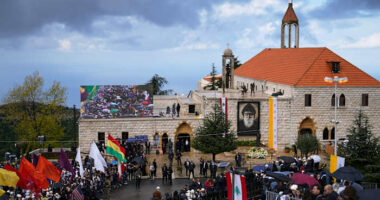 Pope in Lebanon prays for peace at tomb of saint revered by Christians and Muslims alike