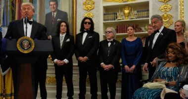 President Trump says he's hosting the Kennedy Center Honors gala recognizing Stallone, Kiss, Gaynor and others