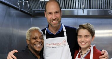 Prince George prepares Christmas lunches for the homeless