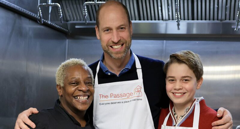 Prince George prepares Christmas lunches for the homeless