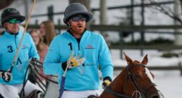 Prince Harry shows off his polo skills in fierce match in snowy Aspen