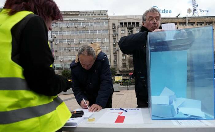 Protesting students in Serbia urge support for early election they hope will oust Vucic