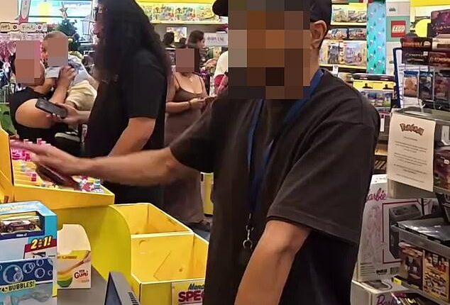 In a video now amassing more than 1.6 million views, one eager father has been publicly shamed, wrongly accused and humiliated in front of other shoppers at a festive charity drive organised by  well-known reality TV star and one of Australia's strongest men, Jaden Laing