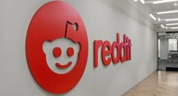 The Reddit logo in the tech giant's office.