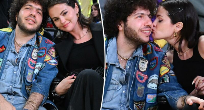 Selena Gomez and Benny Blanco pack on the PDA during NBA date night