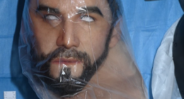 A lifelike silicone mask seized by police.