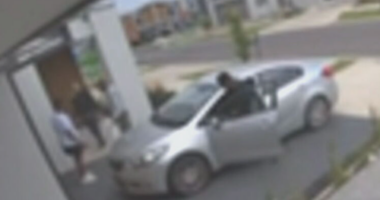 Footage shows one of the men hurling a glass bottle at one of the resident﻿s, who allegedly retaliated by stabbing him repeatedly.