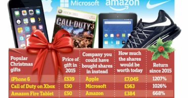 Stuff stockings with shares not presents: The investments that will net your children or grandchildren a small fortune when they hit 18