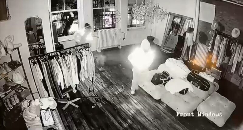 Surveillance video shows brazen heist at high-end boutique in New York City