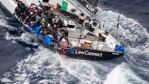 Sydney to Hobart crews pay tribute to Bondi victims by scattering rose petals