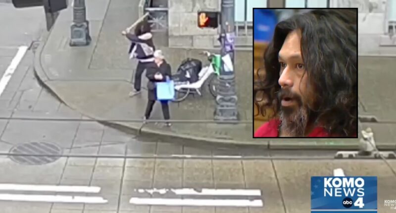 'Take a wood club with nails': Man gouged out 75-year-old woman's eye in random attack outside county courthouse, authorities say