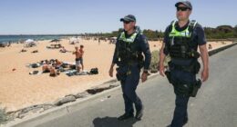 Police patrol Mordialloc beach