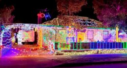 A﻿ndrew Walters has spent more than $30,000 on decorations and amassed 250,000 lights to create his incredible Christmas display on his home.
