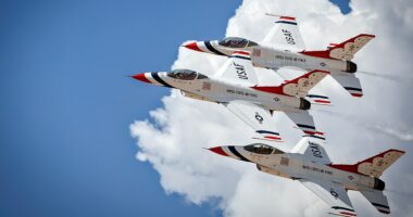 Thunderbirds pilot ejects safely as F-16C crashes during California training mission over controlled airspace