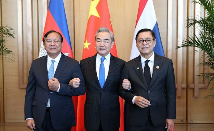 Top diplomats of China, Cambodia and Thailand meet as Beijing seeks to strengthen role in dispute