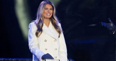 Trump and Melania light National Christmas Tree