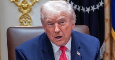 Trump fires off furious expletive as he's grilled on 'war crime' strike on drug smugglers