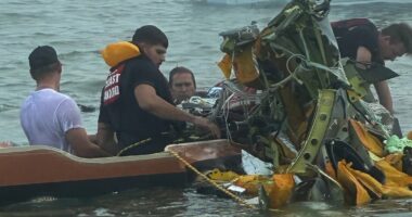 Two-year-old among five killed in horror plane crash with one still missing after aircraft plunged into ocean