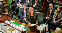 Premier Jacinta Allan making a formal apology to First Nations Victorians for injustices suffered through the colonisation of Victoria.