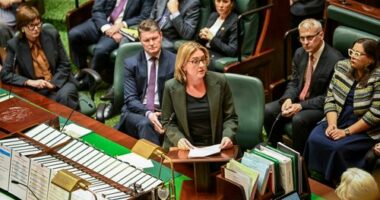 Premier Jacinta Allan making a formal apology to First Nations Victorians for injustices suffered through the colonisation of Victoria.