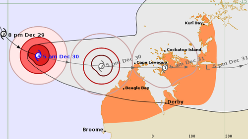 Severe tropical Cyclone Haley is making its way towards the northwest of Western Australia's Kimberley coast.