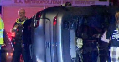 A drunk driver who was more than five times the legal limit has come dangerously close to disaster in one of Adelaide's most affluent coastal suburbs.