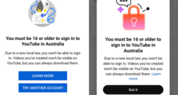 This message will appear for Aussie kids under 16 from December 10 due to Australia's social media ban.