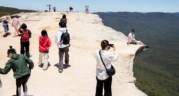 Lincoln's Rock lookout in Wentworth Falls has exploded in popularity partly due to social media.