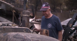 A firefighter brigade commander and his brother are coming to terms with losing their homes after a bushfire ﻿tore through their small town in Victoria's Central Highlands.