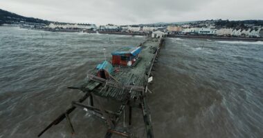 150-year-old pier destroyed by waves as Brits brace for MORE weather