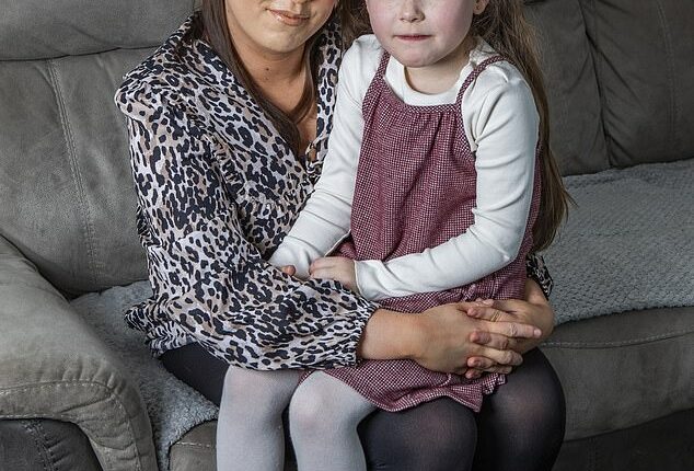 Six-year-old Amelia-Rose, who suffers from sever asthma, with her mother Sophie