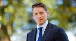 Shadow Defence Minister Andrew Hastie at the waterfront of Mandurah, in his electorate of Canning. 09/08/2024 Photo: Trevor Collens