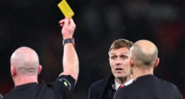Angry Man United caretaker boss Darren Fletcher confronts officials after dismal Man United defeat - as he hits out at 'poor refereeing'