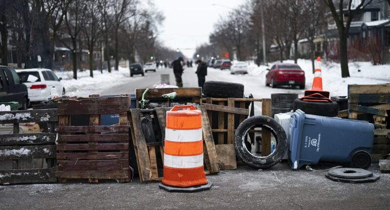 Barricades up at scene of Minneapolis ICE shooting