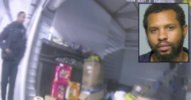 'Being used as a bathroom': Bodycam video shows newborn, 5 siblings locked in 'putrid' storage unit as parents slept in SUV with dog