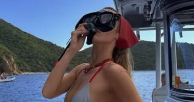 Bikini-clad Bella Hadid goes snorkeling during tropical getaway
