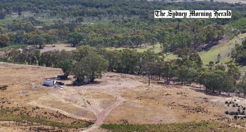 The exact location is being kept private for the safety of rattled locals but it is a little over an hour outside Goulburn.