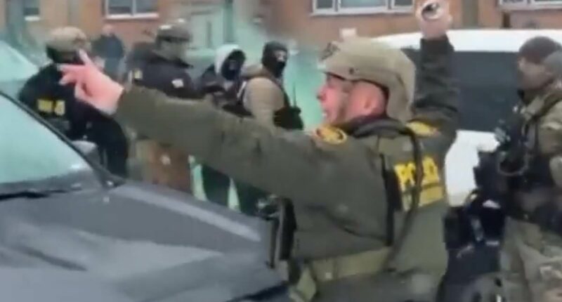 Border Protection chief hurls gas canister at anti-ICE protesters