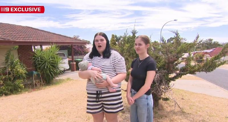 Brick hurled at Perth mum misses newborn by centimetres