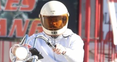 Brooklyn Beckham copies dad David AGAIN on motorbike ride
