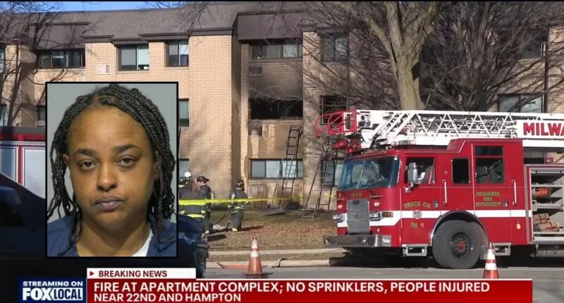 'Burn motherf—er, burn!': Daughter being evicted by dad uses 'charcoal fluid' and Bic lighter to set his apartment ablaze with him inside, cops say
