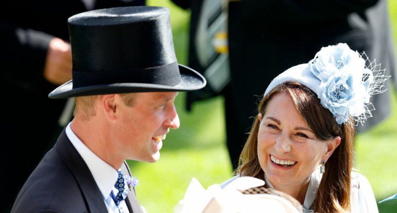 Carole steps into Diana's shoes: How William has 'adopted' the Middleton matriarch - as body language expert reveals how their first joint appearance after Kate's cancer diagnosis proved their 'mother-son' relationship