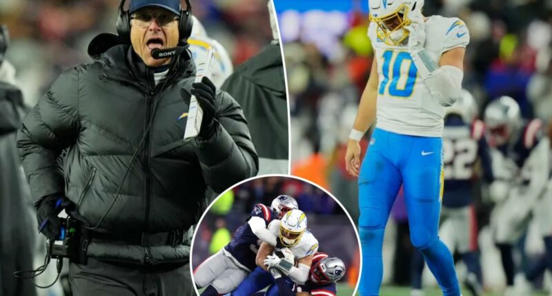 Chargers' Jim Harbaugh-Justin Herbert combination left empty handed yet again in playoffs