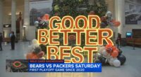 Chicago Bears mascot Staley, Monster Squad hype up fans across city ahead of playoff game against Green Bay Packers
